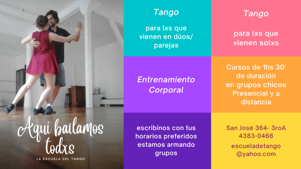 Tango Salón y Entrenamiento Corporal Actividades 2022